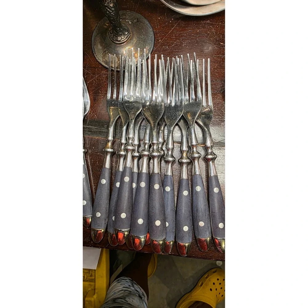 Flatware Set Hampton Silversmiths JBistro French Hollow 53pc Black Stainless